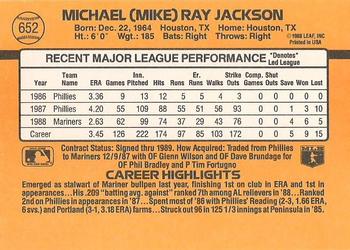 Mike Jackson  baseball card collectible - Main Image 2
