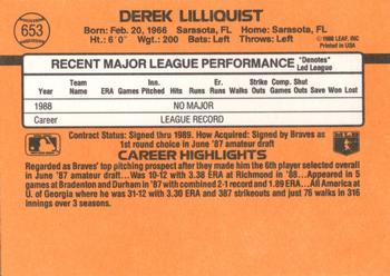 Derek Lilliquist  baseball card collectible - Main Image 2