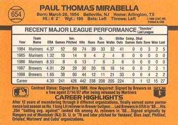 Paul Mirabella  baseball card collectible - Main Image 2