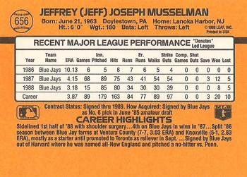 Jeff Musselman  baseball card collectible - Main Image 2