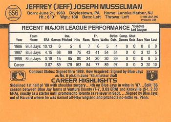 Jeff Musselman  baseball card collectible - Main Image 2