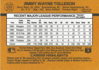 Wayne Tolleson  baseball card collectible - Main Image 2
