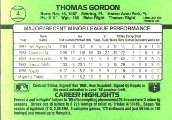 Tom Gordon  baseball card collectible - Main Image 2