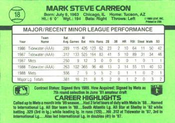 Mark Carreon  baseball card collectible - Main Image 2