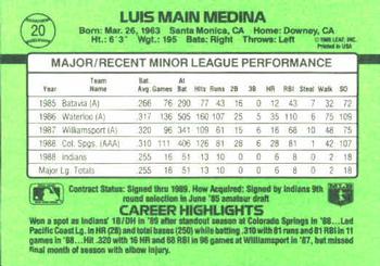 Luis Medina  baseball card collectible - Main Image 2