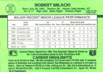 Bob Milacki  baseball card collectible - Main Image 2