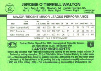 Jerome Walton  baseball card collectible - Main Image 2