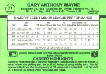 Gary Wayne  baseball card collectible - Main Image 2