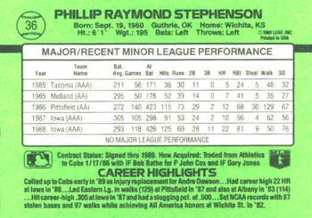 Phil Stephenson  baseball card collectible - Main Image 2