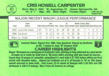 Cris Carpenter  baseball card collectible - Main Image 2