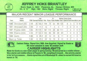 Jeff Brantley  baseball card collectible - Main Image 2