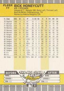 Rick Honeycutt  baseball card collectible - Main Image 2