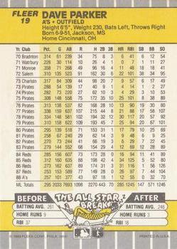 Dave Parker  baseball card collectible - Main Image 2