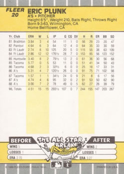 Eric Plunk  baseball card collectible - Main Image 2