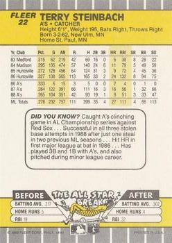 Terry Steinbach  baseball card collectible - Main Image 2