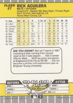 Rick Aguilera  baseball card collectible - Main Image 2