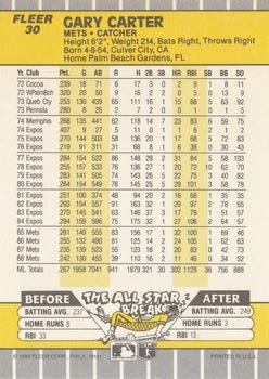 Gary Carter  baseball card collectible - Main Image 2