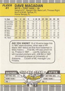 Dave Magadan  baseball card collectible - Main Image 2