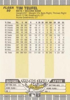 Tim Teufel  baseball card collectible - Main Image 2
