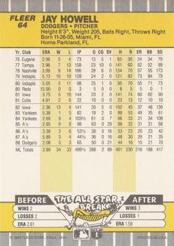 Jay Howell  baseball card collectible - Main Image 2