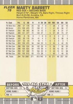 Marty Barrett  baseball card collectible - Main Image 2