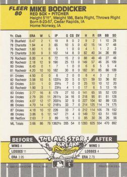 Mike Boddicker  baseball card collectible - Main Image 2