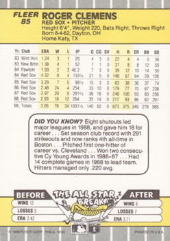 Roger Clemens  baseball card collectible - Main Image 2