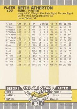 Keith Atherton  baseball card collectible - Main Image 2