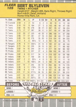 Bert Blyleven  baseball card collectible - Main Image 2
