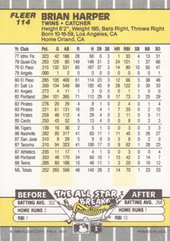 Brian Harper  baseball card collectible - Main Image 2