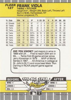 Frank Viola  baseball card collectible - Main Image 2