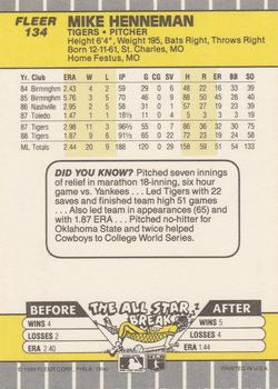 Mike Henneman  baseball card collectible - Main Image 2