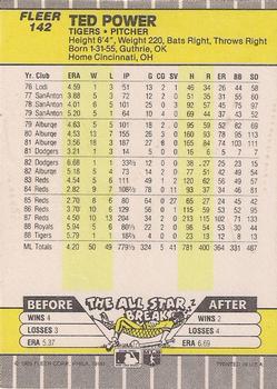 Ted Power  baseball card collectible - Main Image 2