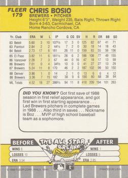 Chris Bosio  baseball card collectible - Main Image 2