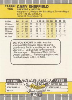 Gary Sheffield  baseball card collectible - Main Image 2