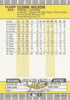 Glenn Wilson  baseball card collectible - Main Image 2