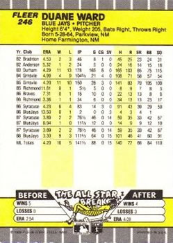 Duane Ward  baseball card collectible - Main Image 2