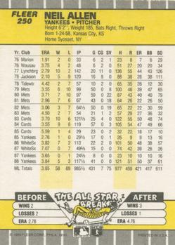 Neil Allen  baseball card collectible - Main Image 2