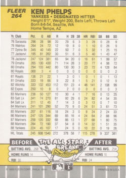 Ken Phelps  baseball card collectible - Main Image 2