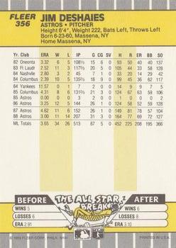 Jim Deshaies  baseball card collectible - Main Image 2