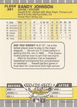 Randy Johnson  baseball card collectible - Main Image 2