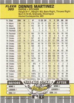 Dennis Martinez  baseball card collectible - Main Image 2