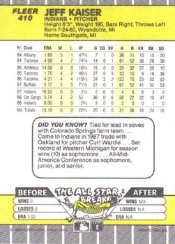 Jeff Kaiser  baseball card collectible - Main Image 2