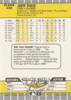 Jeff Pico  baseball card collectible - Main Image 2