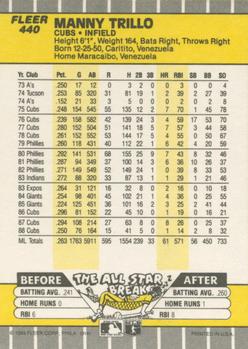 Manny Trillo  baseball card collectible - Main Image 2