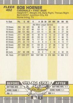 Bob Horner  baseball card collectible - Main Image 2