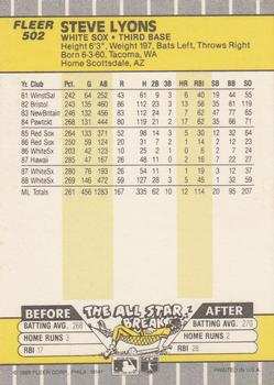 Steve Lyons  baseball card collectible - Main Image 2