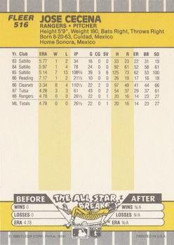 Jose Cecena  baseball card collectible - Main Image 2