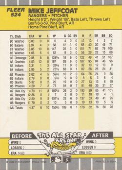 Mike Jeffcoat  baseball card collectible - Main Image 2