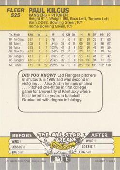 Paul Kilgus  baseball card collectible - Main Image 2